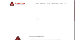 Desktop Screenshot of paradoxresources.com